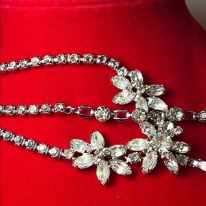 Volupte Vintage Rhinestone Necklace & Screw Back Earring Set. Beyond Exquisite.